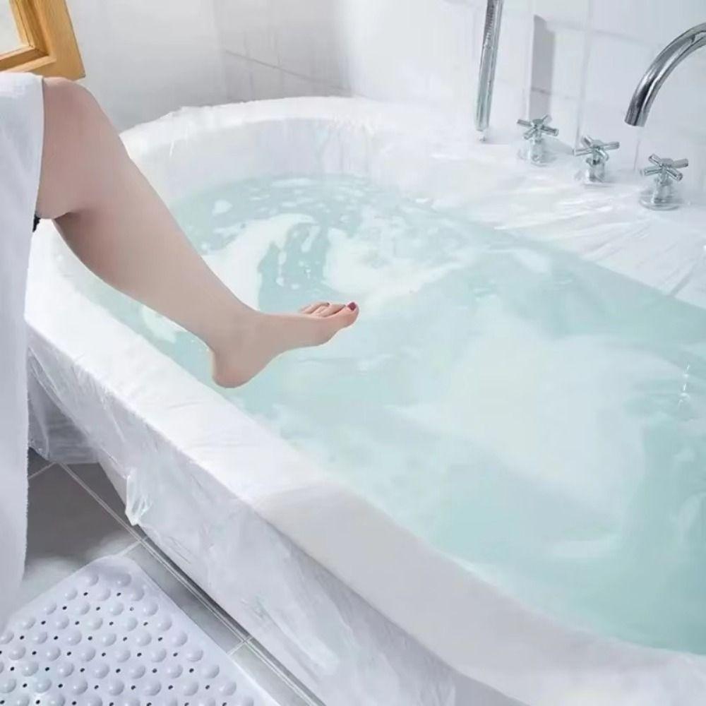 10PCS Waterproof Bathtub Soaking Bags Oversized Bath Bucket Film Bag Disposable Bathtub Cover  Salon