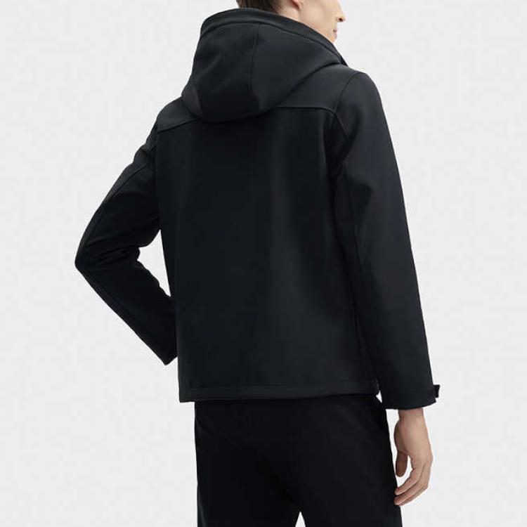 Men's FILA Jackets Men's Jet Black Hooded Moderate Other