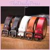 Elegant Leather Waist Belt Women Slim Design Simple Buckle Formal Use Casual