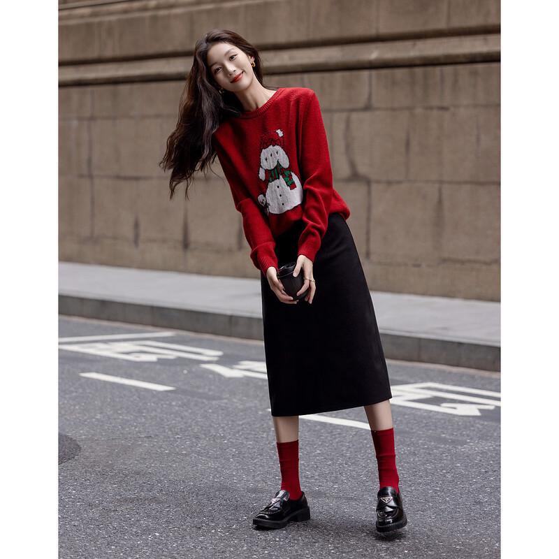 Demana Women's Colorblock Jacquard Knit Sweater