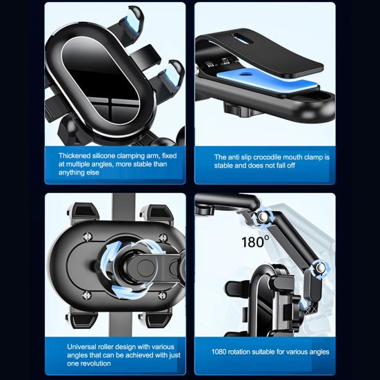 Car Sun Visor Phone Holder Mount 1080 Rotatable Height Angle Adjustable Universal Auto Cellphone Support Bracket Car Interior Accessories