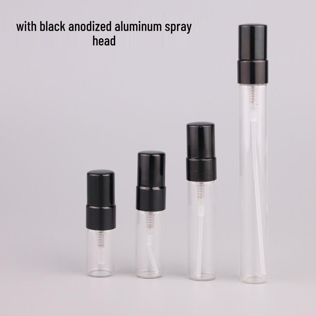 Mini Glass Perfume Spray Bottle Set - Includes 2ml Decant, 5ml Trial Size, Nozzle Control