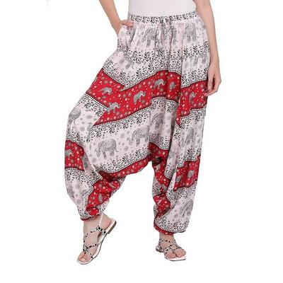 Pantalones Harem para Mujer Estampado Animal Rayón Pantalón Diseñador Indio Étnico Pantalones de Yoga