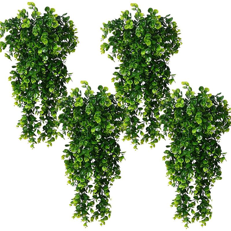 1pc Artificial Plant Hanging Green Simulation Plastic Vine Home Decor Window Wall Hanger Birthday Wedding Ornement Party Supply