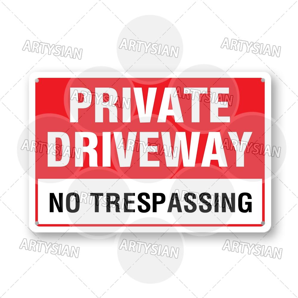 Private Property Waring Metal Sign No Trespassing Do Not Knock No Public Access Stop Boundary Line Private Restricted Road