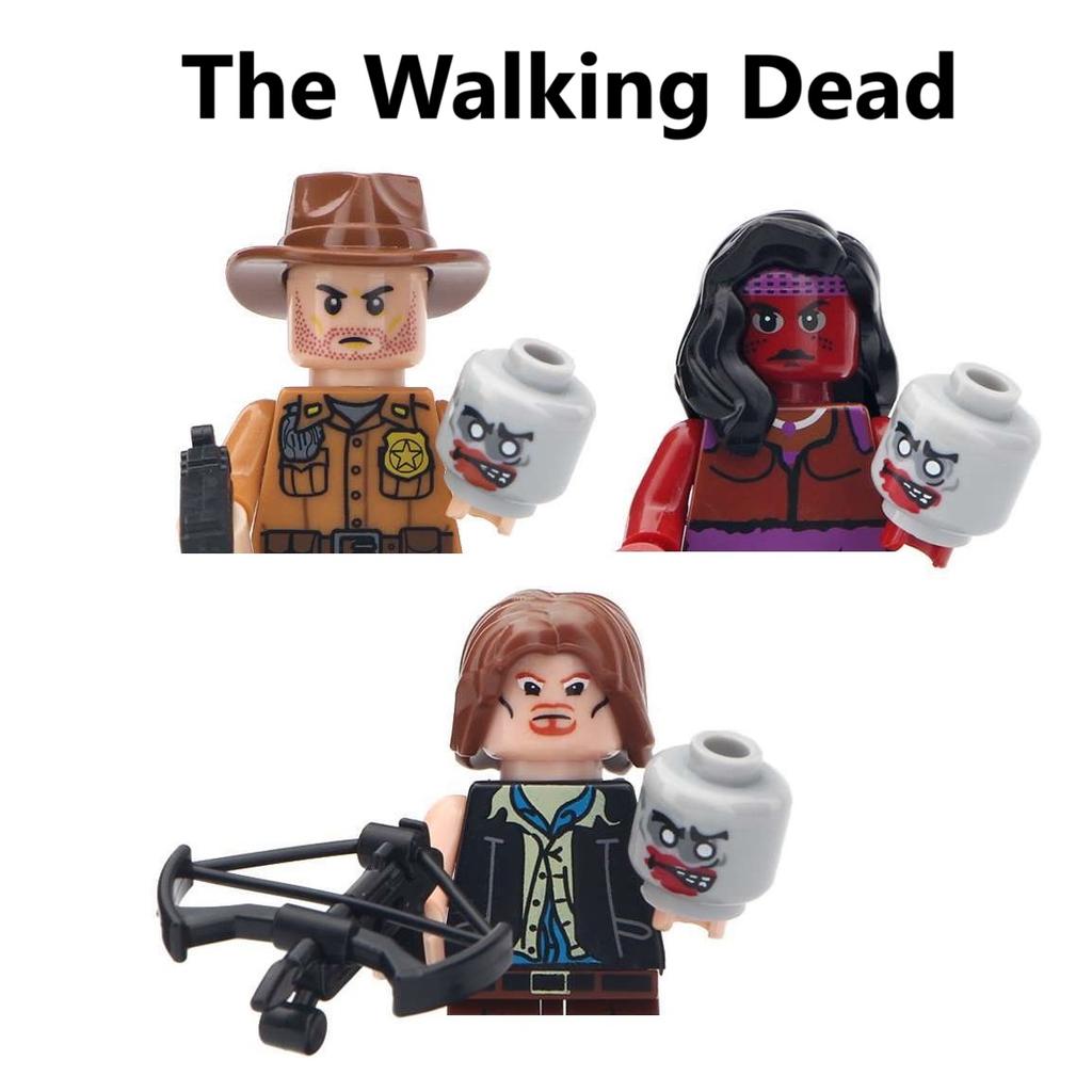 Daryl Dixon Rick Grimes Michonne Vampire Zombies The Walking Dead Building Blocks Mini Action Figure Toys