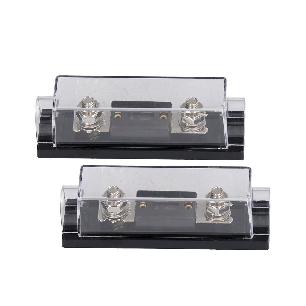2PCS 200A 48V Fuse Holders with 4PCS Terminals 4 PCS Heat Shrinkable Tubes for Car Audio Truck RV Boat