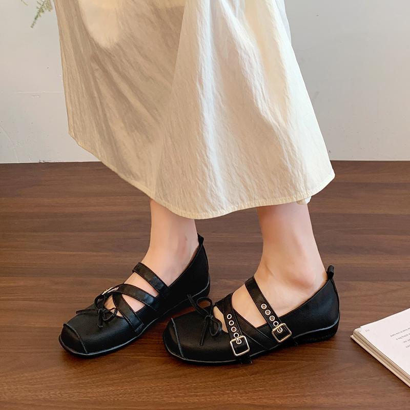 Bow Women Flats Loafers Shoes Fashion Square Toe Summer Sandals New Designer 2025 Casual Sport Shoes Woman Sneakers Zapatillas