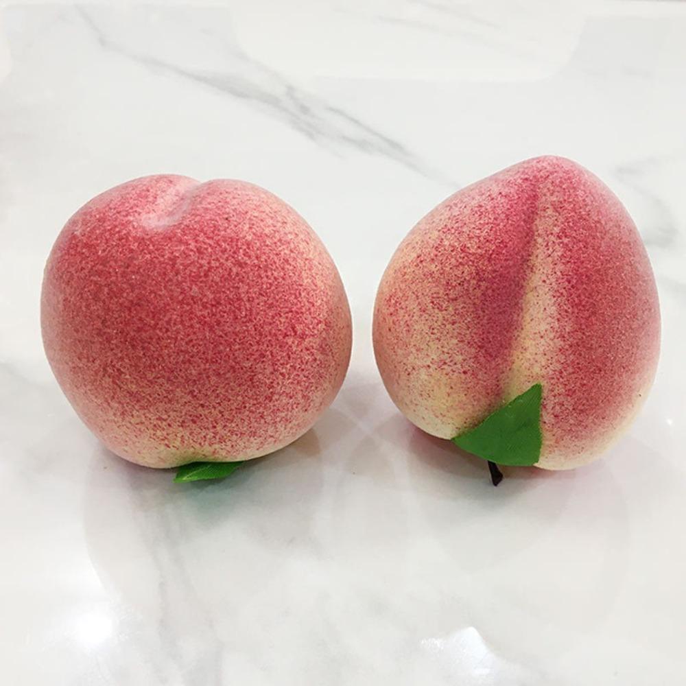 10 יחידות עמידות מיני מלאכותי קצף אפרסק ריאליסטי דמוי פרי אפרסק מלאכת יד קישוט פרי מלאכותי שולחן מטבח