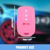Smart Key Fob Cover Case 4 Buttons Skin Protector for Honda Accord EX EXL EX-L 2013-2018 Silicone Black Pink (Pack of 2)