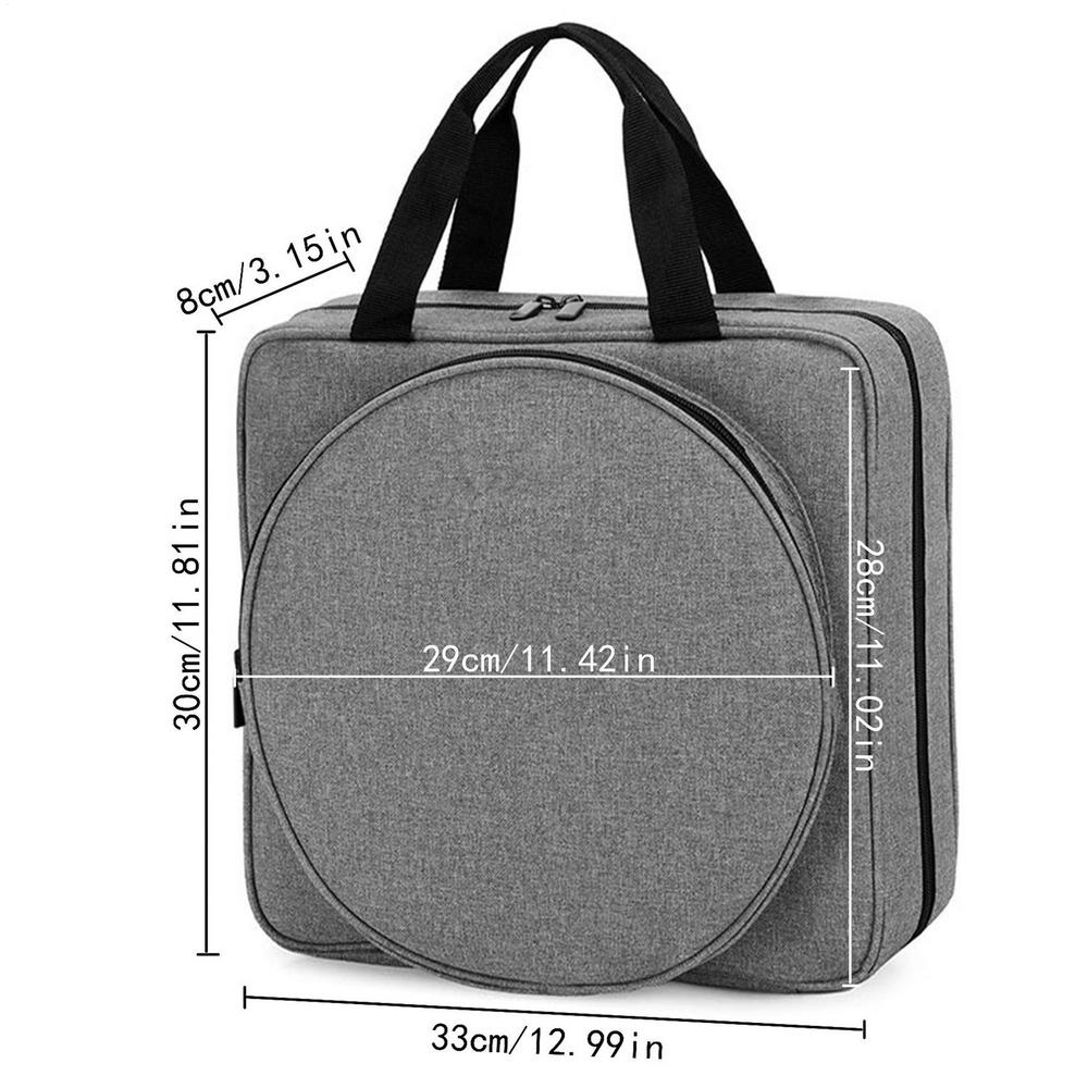 

Portable Embroidery Organizer Bag with Multi Pocket Oxford Cloth Embroidery Project Bag for Hoop Embroidery Supplies Bag сірий колір