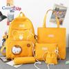 Wear-resistant Animal Cartoon Multi-group and Schoolbag Large-capacity High School Student Backpack 5-piece Backpack