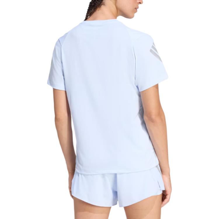 adidas Climacool Striped Logo Crew Neck Short Sleeve T-Shirt Women Tops KA6163