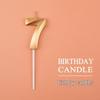 Gold and Silver Number Candles for Birthday Cakes - Pink Exquisite Design