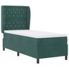 Box Spring Bed with Headboard Dark Green 200 X 80 Cm Velvet