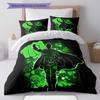 One-Punch Pattern Bedding Quilt Set Quilt Cover Pillowcase Home Decoration Birthday Gift (1 * Duvet Cover + 2 * Pillowcase, Without Core)