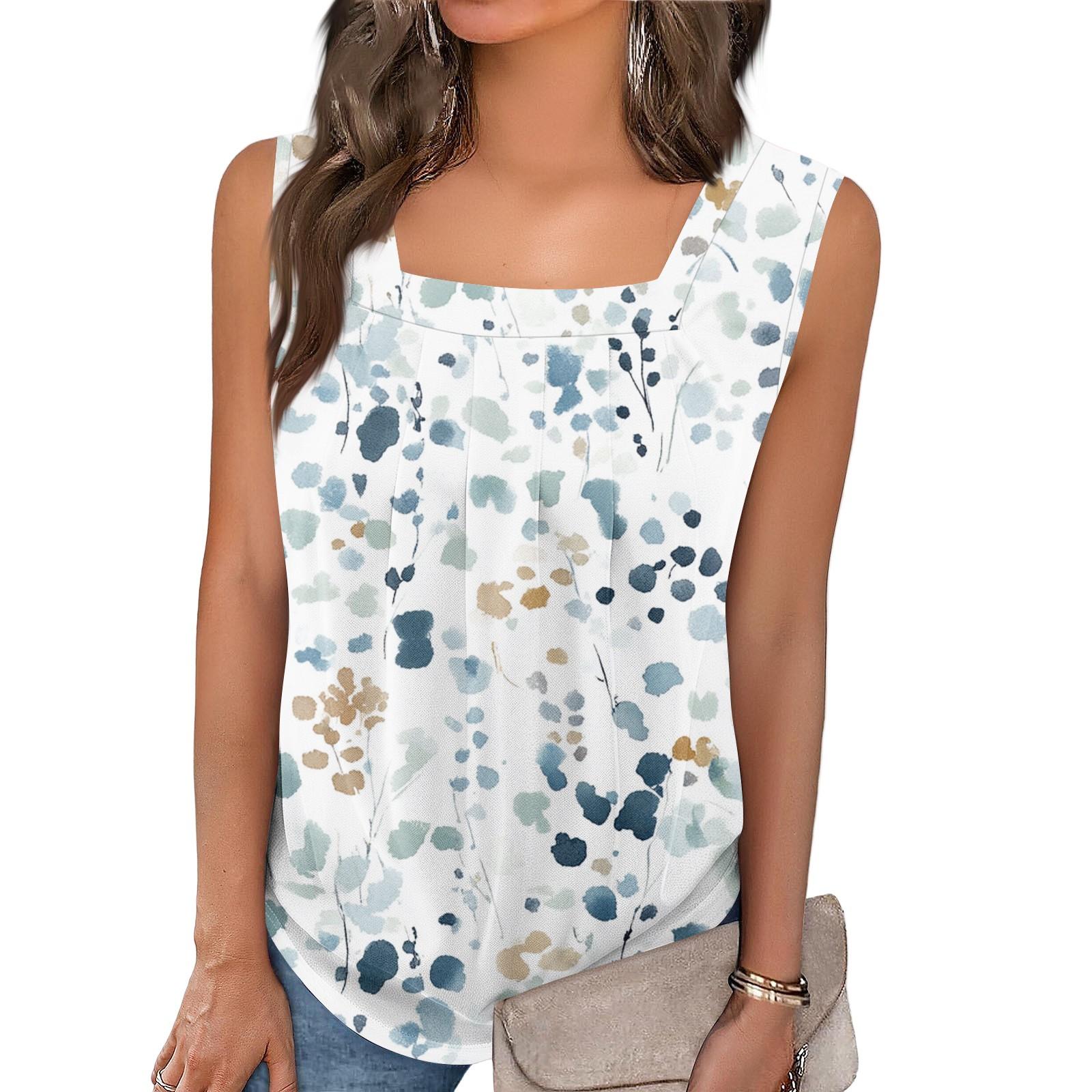 

Цветной блок с рюшами и квадратным воротником, женская майка в полоску, летняя повседневная рубашка без рукавов свободного покроя XL белый