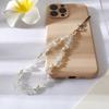Kreativní personalizované menšiny Kreativní korálkový přívěsek na mobilní telefon Nové dámské oblečení Přírodní kámen Ametyst Štěrkový Šňůrka na mobilní telefon