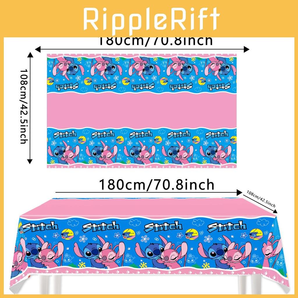 Party Stitch Tablecloth With Waterresistant Material For Kids Birthday Decor