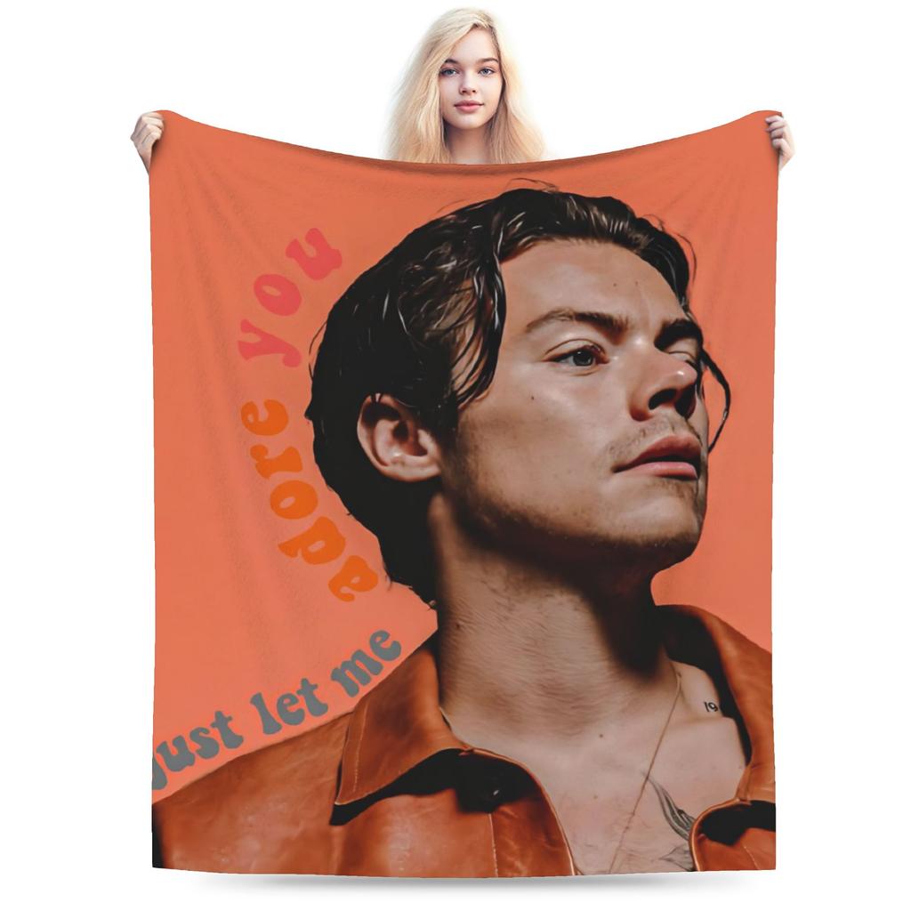 Harrys Styles Blanket Flannel Textile Decor Multifunction Ultra-Soft Throw Blankets for Sofa Office Rug Piece