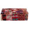 Vidaxl Puff Quadrado Patchwork, Algodão, 50X50X12 Cm, Vermelho
