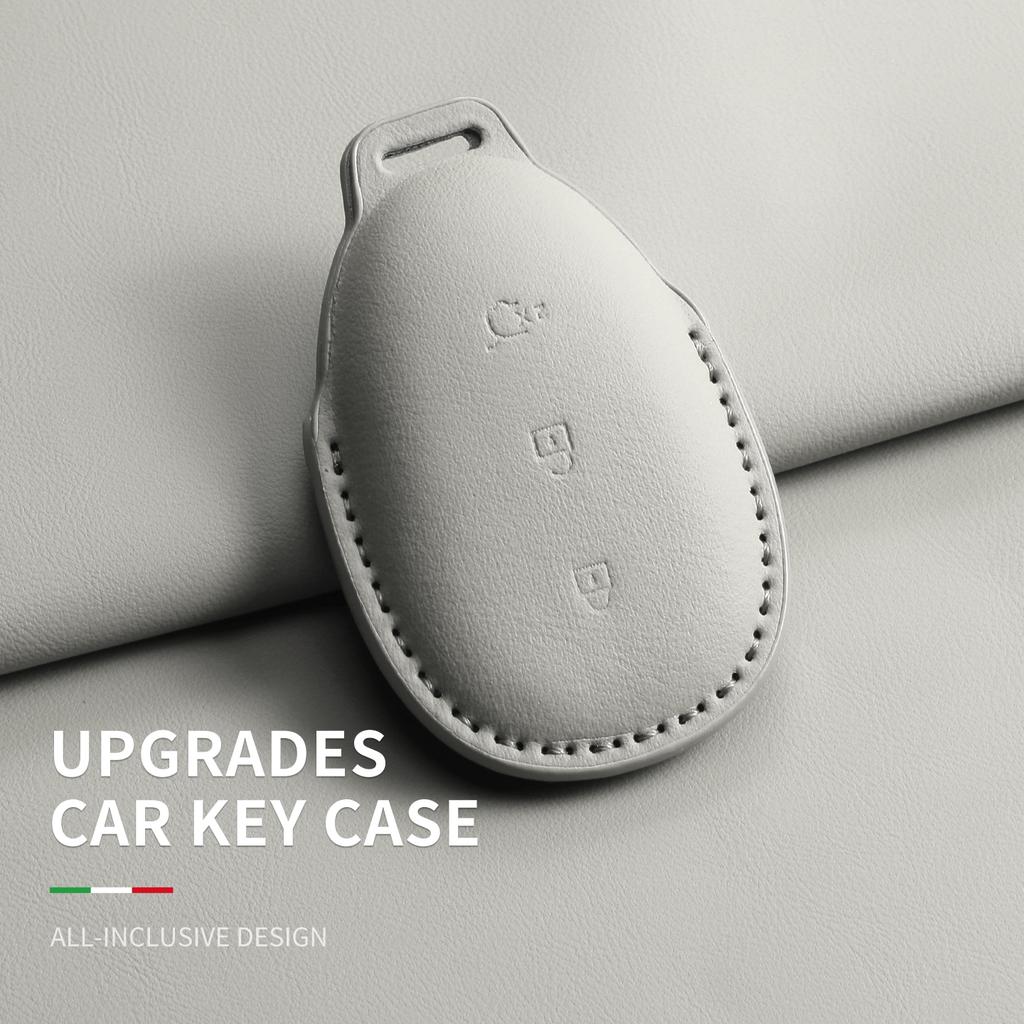 Car Key Case Cover For Changan Qiyuan A07 Q07 Original Cars Color Leather Key Case Cover Protector Shell Decoratives Accessories
