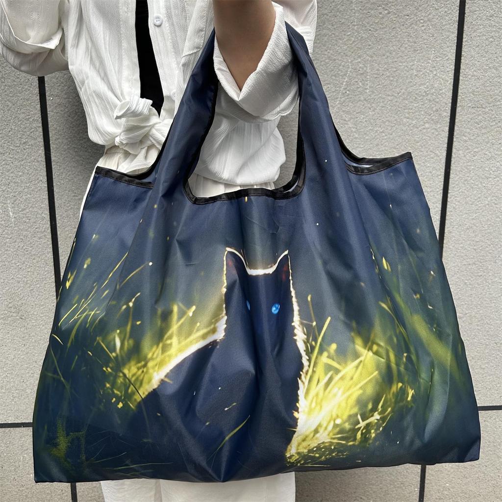 Miljøvennlig Sammenleggbar Skulderveske med Stor Kapasitet for Kvinner