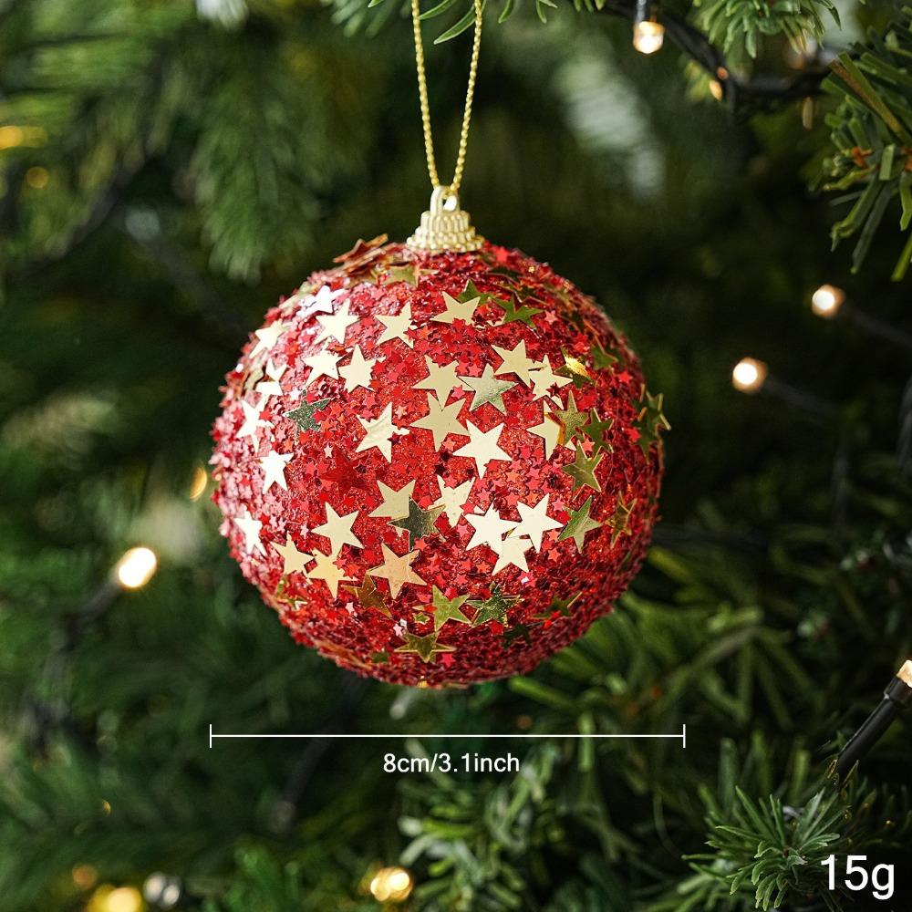 Foam Christmas Ornament Powder Coated Ball Foam Ball Pendant Xmas Bauble  Holiday Party Decor