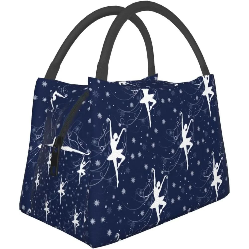 Pink Ballet Dance Lunch Box Picnic Bags Dance Tote Insulated Portable Cute Container Meal Bag Dance Lunch Box for Picnic Shcool