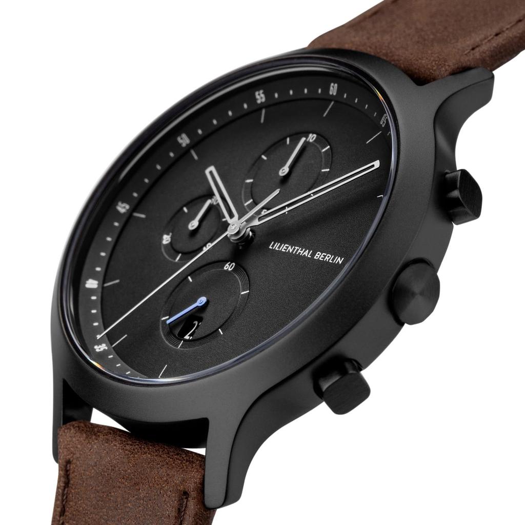 Lilianthal Berlin Brown Chronograph Made in Men's Watch, Germany, C01-102-B002C