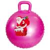 Christmas Theme Jumping Ball Massage Point Hand Handle Yoga Ball Christmas Gift with Color Box Gas Cylinder Cloud Ball