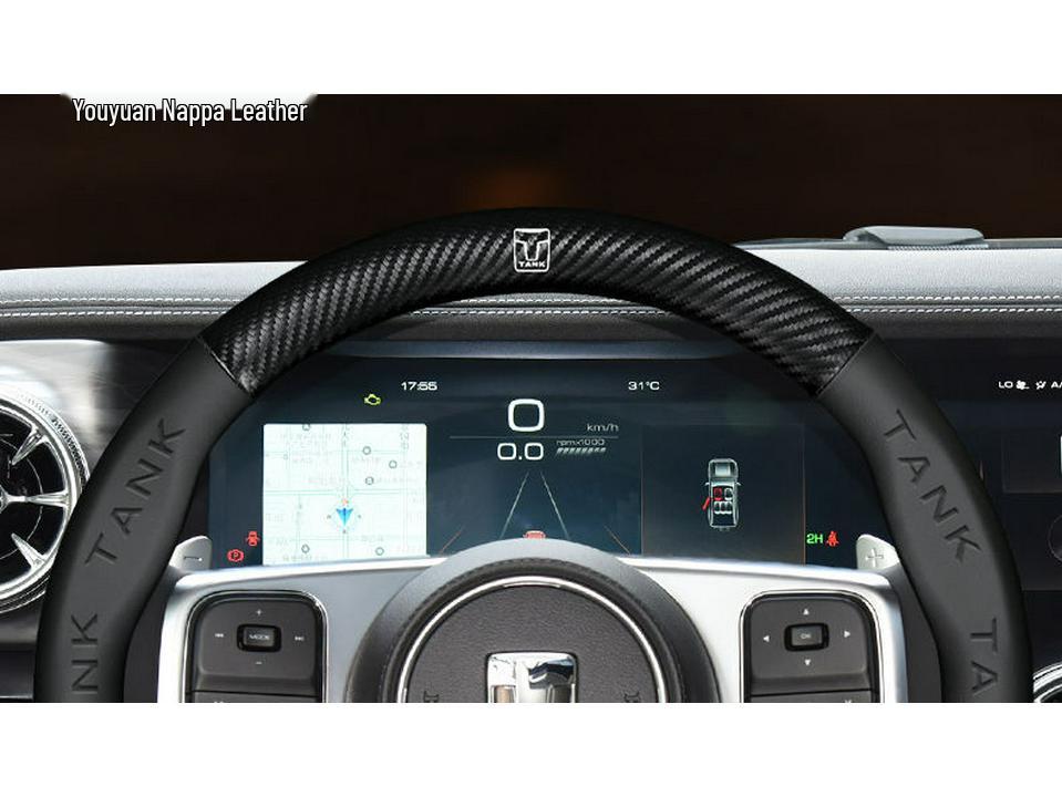 Genuine Leather Carbon Fiber Steering Wheel Cover for TANK 300/400/500