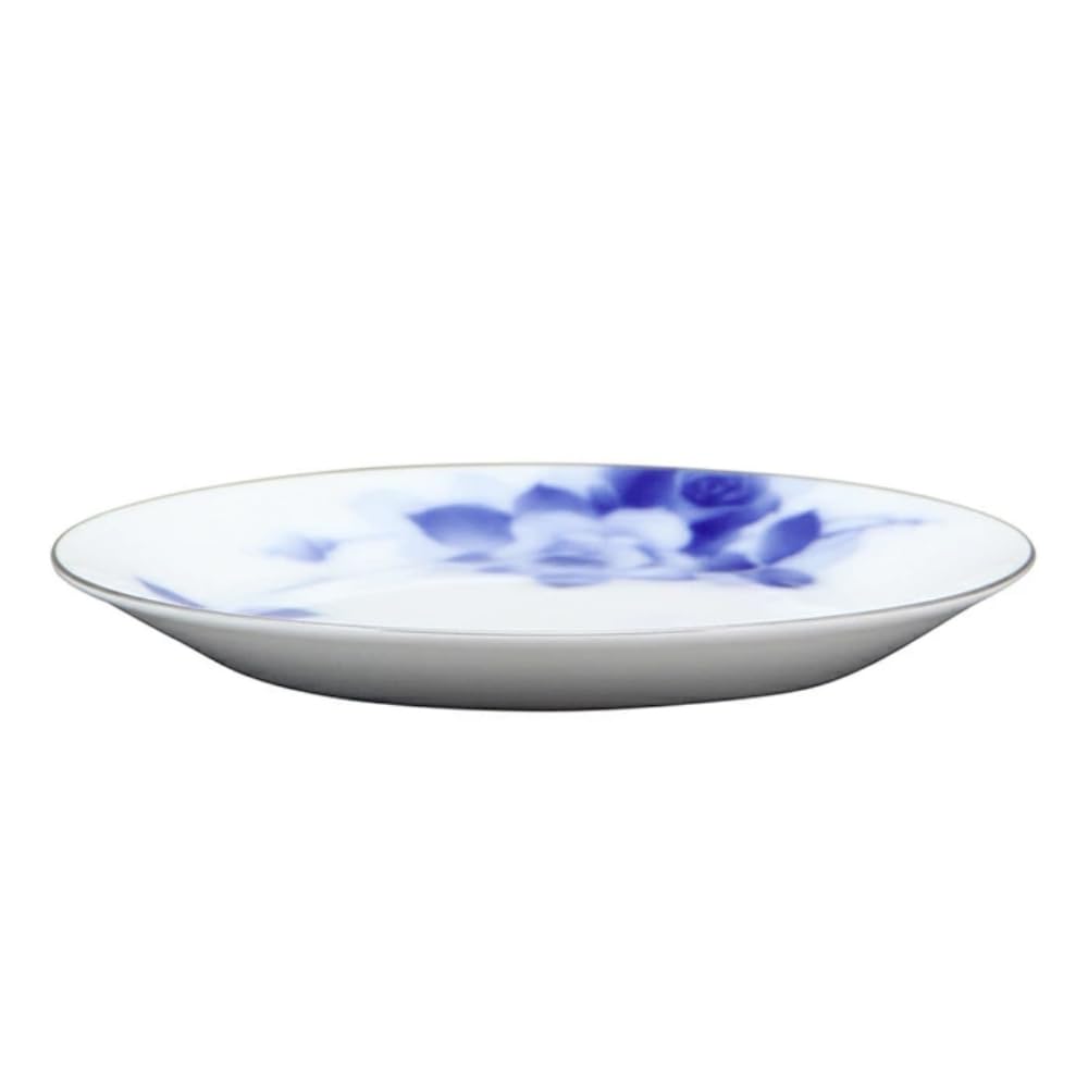 Okura Art Pottery Blue Rose Style 17cm Cake Plate, Made in Japan, 101H/8011-S