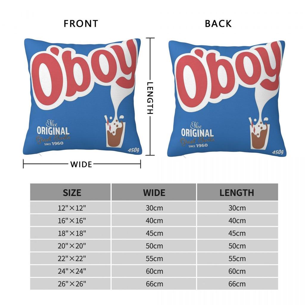 OBoy Pulver Chocolate Drink Square Pillowcase Polyester Linen Velvet Creative Zip Decor Pillow Case Sofa Cushion Cover