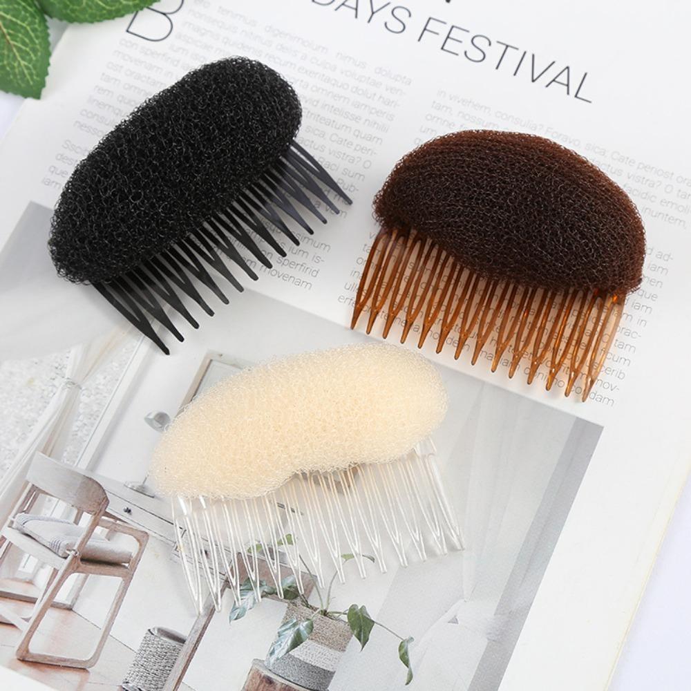 Hair Base Fluffy Hair Clip Pad Invisible Sponge Clip Bun Hair Accessory Bun Maker Braid  Women