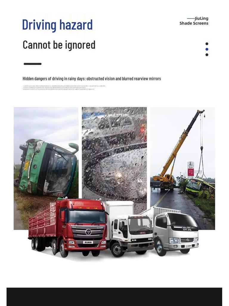 Waterproof Anti-Fog Anti-Glare Rearview Mirror Rainproof Film for Trucks