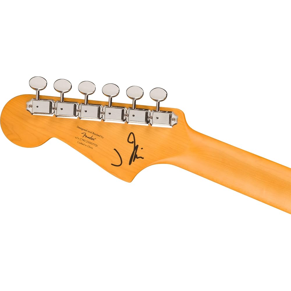 Squier by Fender Electric Guitar J Mascis Jazzmaster®, Laurel Fingerboard, Vintage White with Sof...
