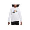 Nike Sweatshirt Round Neck Logo Long Sleeve Kids Tops White FD2992051
