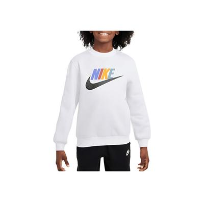 Nike Sweatshirt Rundhals Logo Langarm Kinder Oberteile Weiß FD2992051