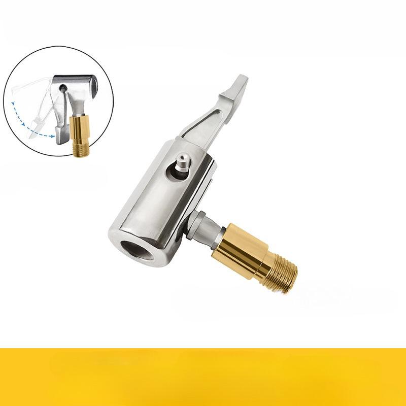 Portable Inflatable Pump for Car Tire Air Chuck Compressor Tire Inflator Tire Chuck with Barb Connector for Hose Repair.