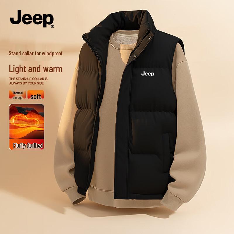 Jeep Heren Warme Gevoerde Fleece Vest
