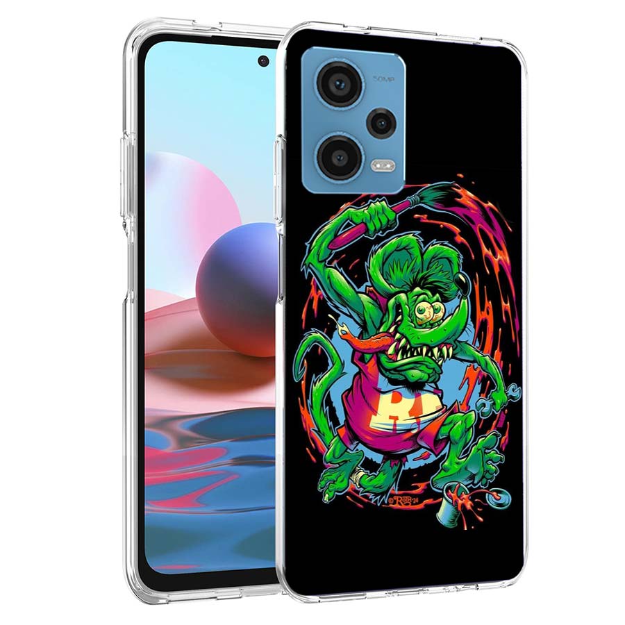 Surf Cool Rat F-Fink Phone Case For Redmi Note 13 12 14 15 Pro Plus 13R 11 11T 11E 11S 10 Pro 10S 9 9S Cover Cell Clear TPU Capa