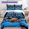 Haaland Customizable Name Custom Bedding Perfect for Study Room Machine Washable Home Decor Perfect Gift for Valentine’s Wedding Birthday