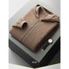 Felpa Cardigan con Zip Spessa da Uomo Maglione Lavorato a Maglia in Lana Merino Casual Larga Autunno Inverno Felpa Calda Giacca a Manica Lunga