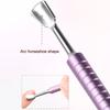 6 In 1 Nail Beveled Head Stainless Steel Cuticle Pusher Nail Art Sanding Tablet Manicure Sticks Tool For Salon Nails Accessories