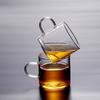 80ml/120ml Classic Tea Cup with Handle High End Transparent Drinking Glasses Household Kung Fu Tea Mug Home Kitchen Accessories