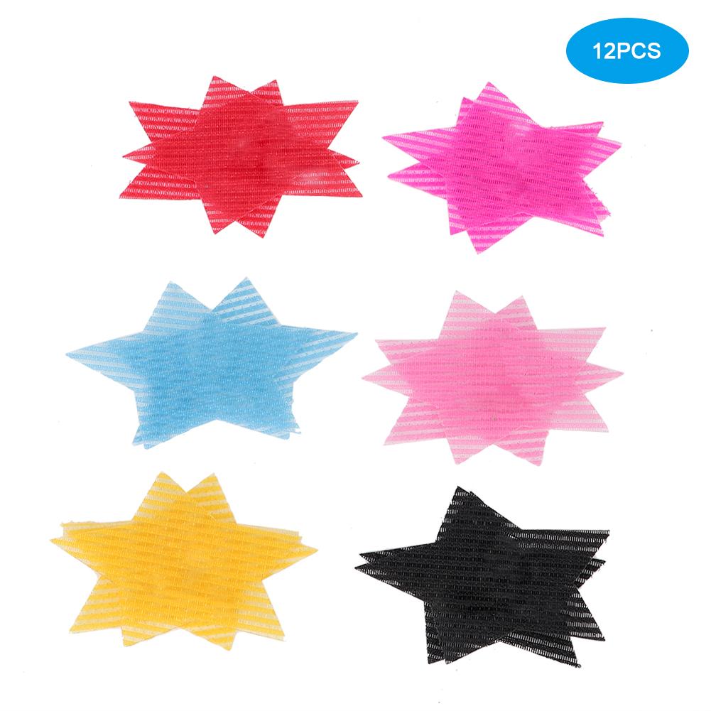 12pcs Star Shape Hair Sticker Fixed Hair Bang Clip Hair Paste Hair Accessories