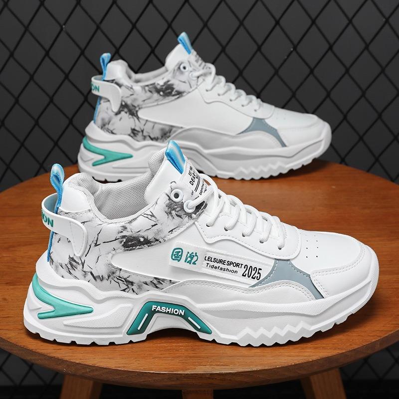 New Men Sports Running Shoes Spring Autumn Lace-up Versatile High Top Sneakers Tennis Basketball Shoe Outdoor Casual Hiking Shoe