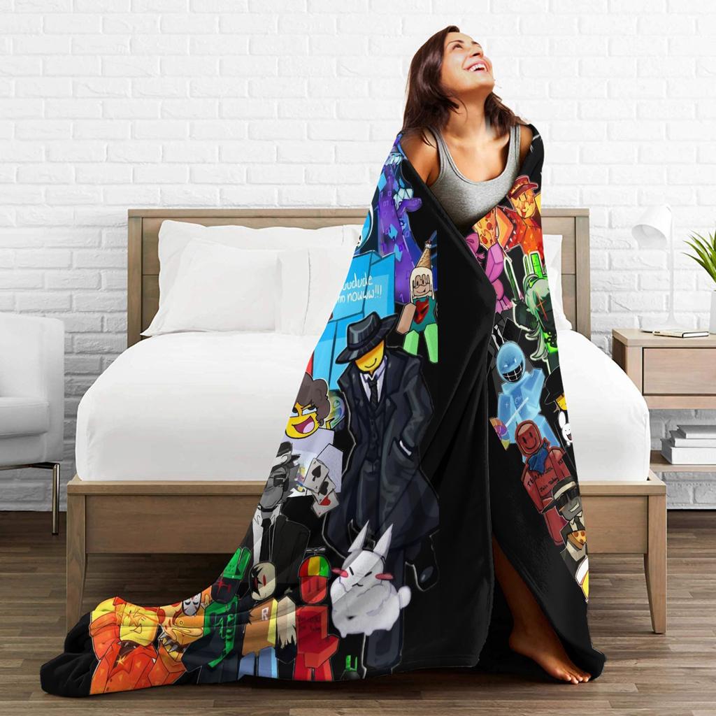 Verlassener Charakter Flanelldecke Winter Warm Weich Überwurfdecke für Kinder Heimdeko Druck Tagesdecke Sofa Bettbezug