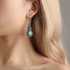 2PCS Bohemian Vintage Teardrop Turquoise Earrings, Women's Unique Jewelry Accessories